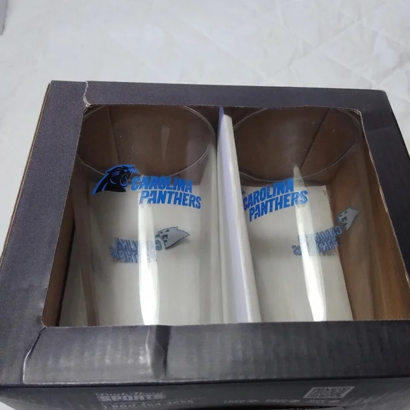 North Carolina Panthers Clear Highball Glass Set - Picture 7 of 7